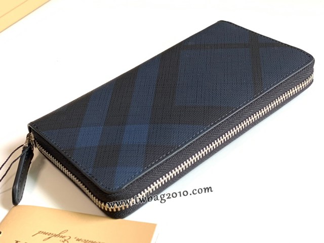 Burberry專門店新款煙熏格子男女長錢包 巴寶莉官方新配色小號拉鏈錢包 yxb1343